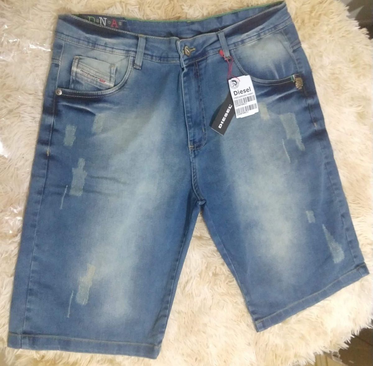 bermuda jeans masculina diesel