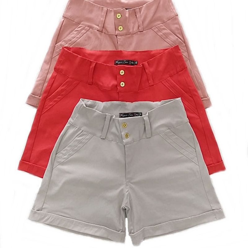 Shorts Feminino KVRA Storm Marinho/Nude