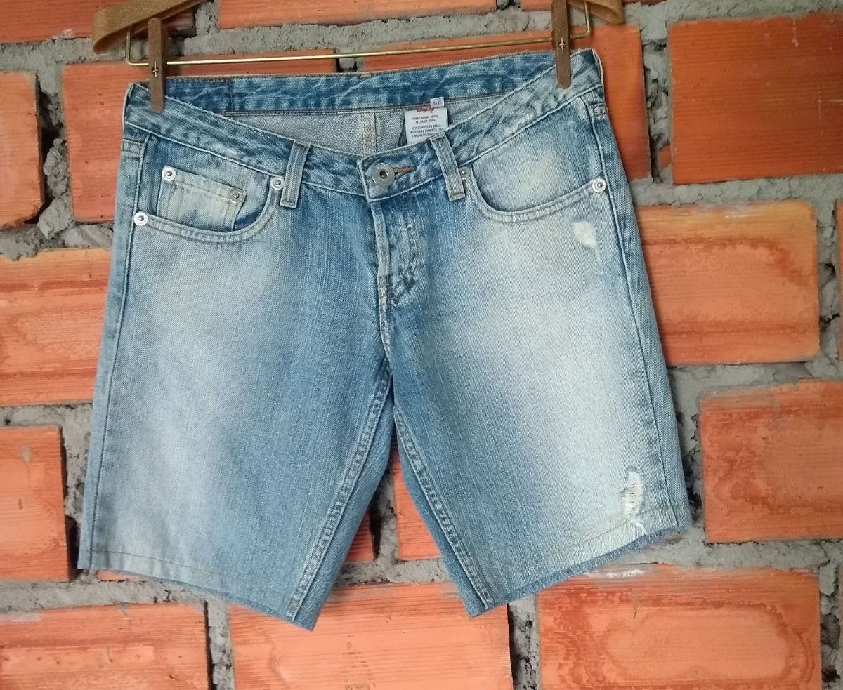 bermuda jeans feminina levis