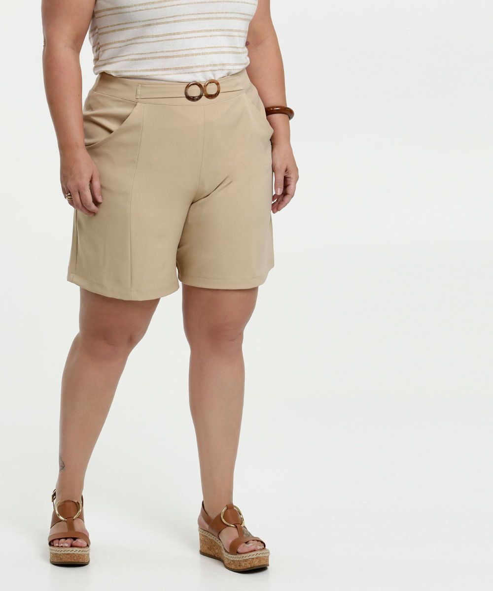 short social feminino plus size