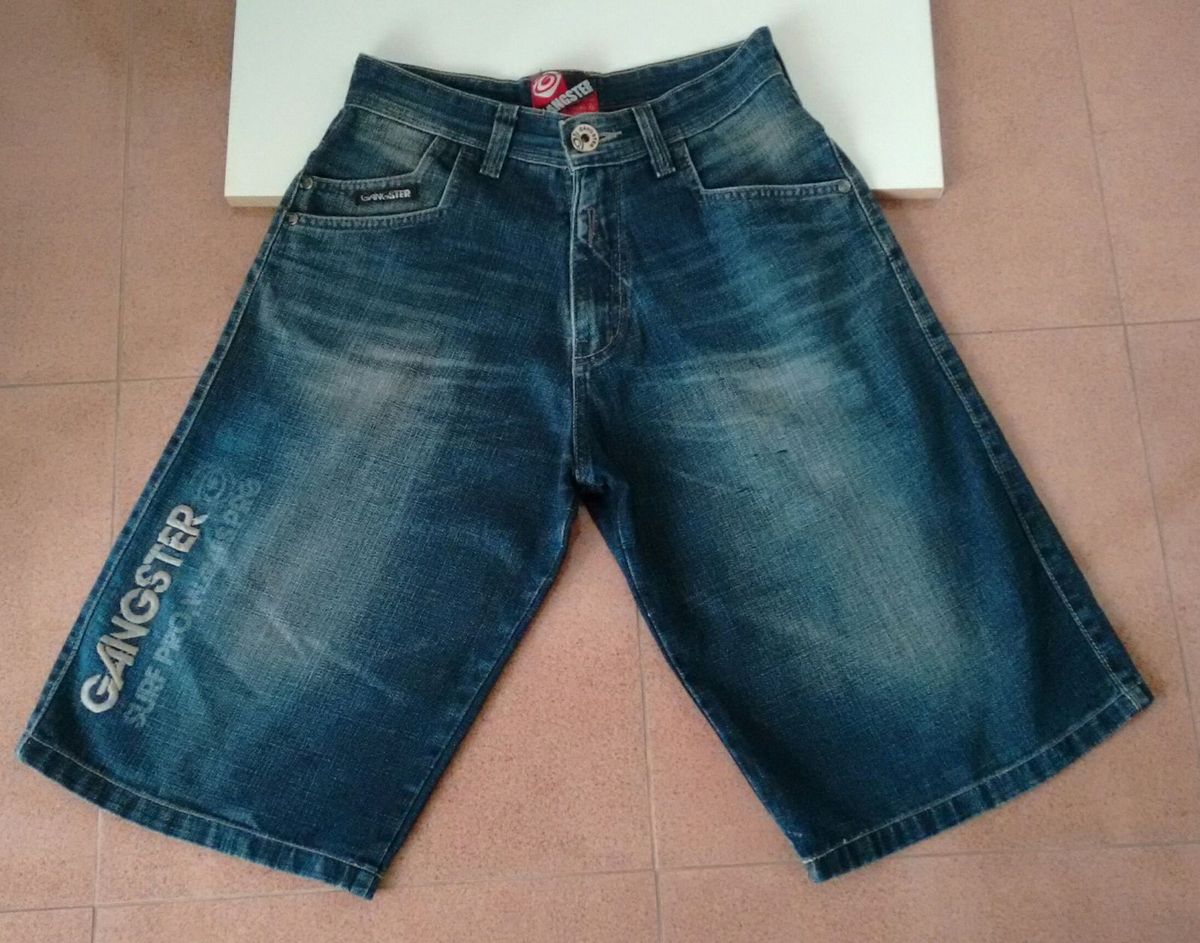 bermuda jeans masculina gangster