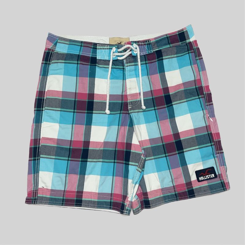 Shorts Xadrez Hollister Masculina