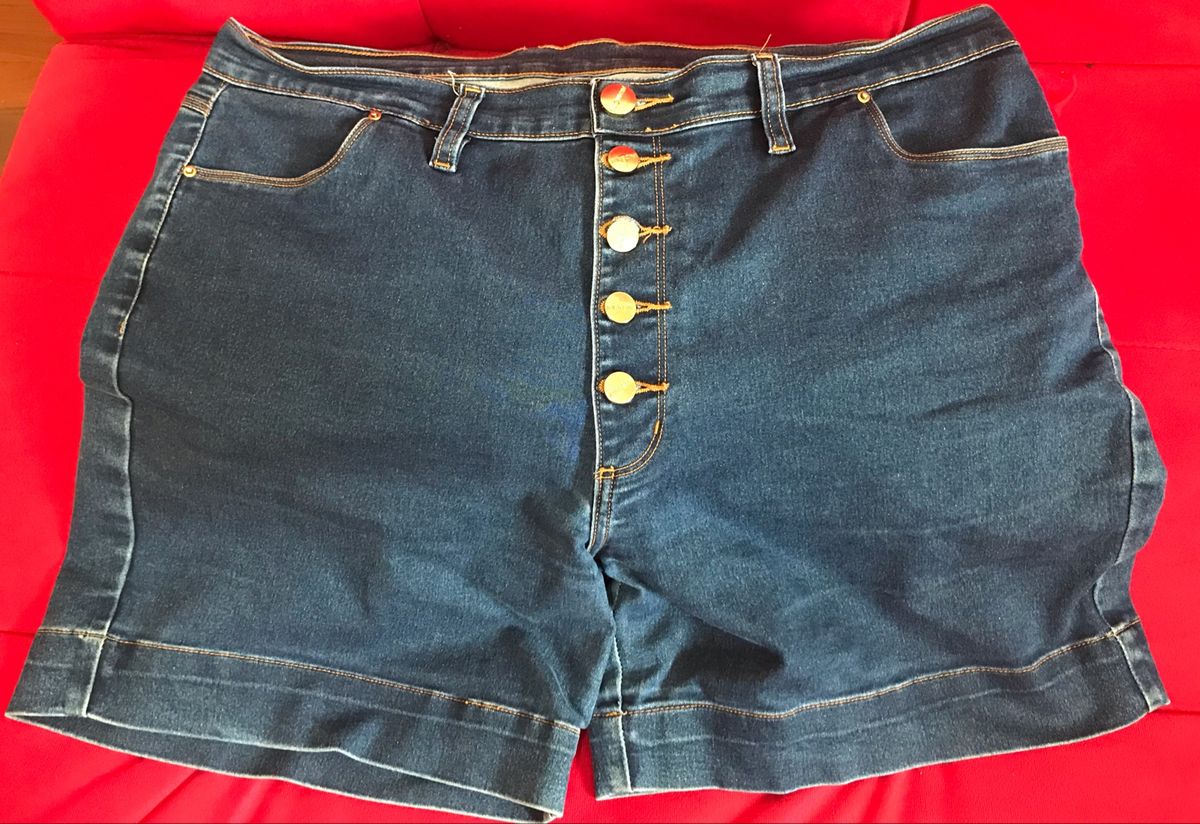 bermuda jeans feminina tamanho 50