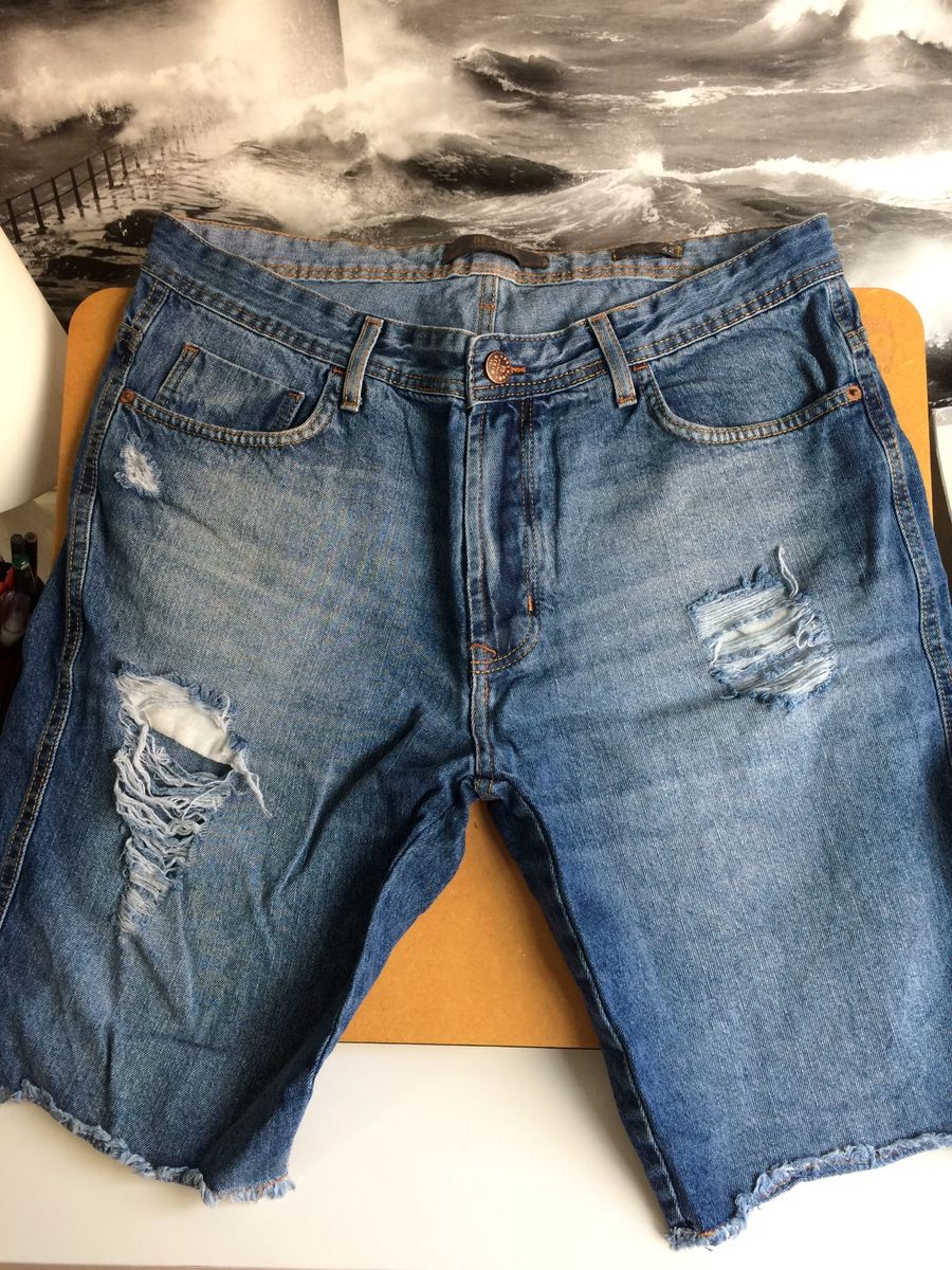 renner bermuda jeans masculina