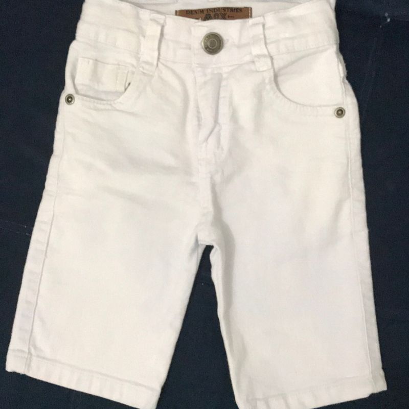 Bermuda jeans branca store infantil