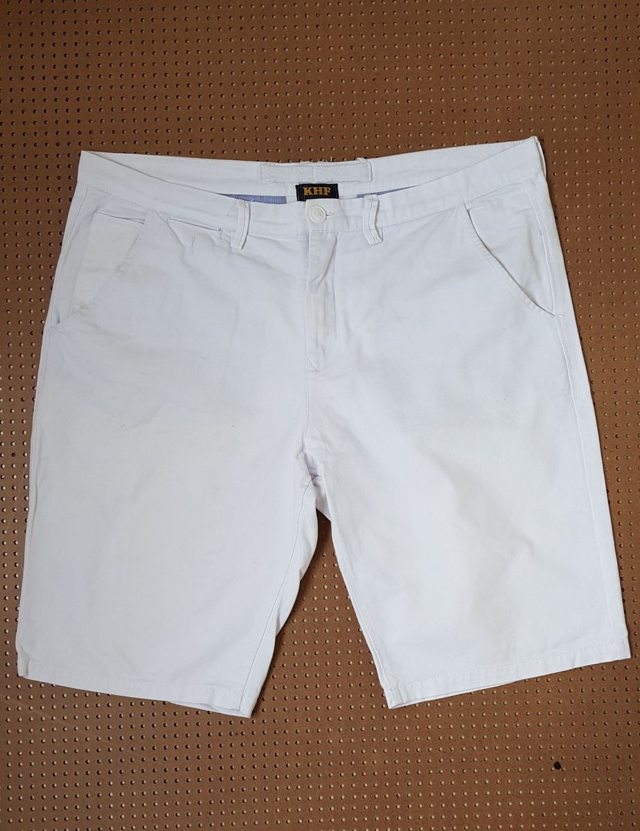 short branco jeans masculino