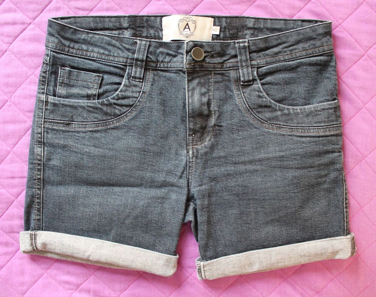 bermuda jeans escura