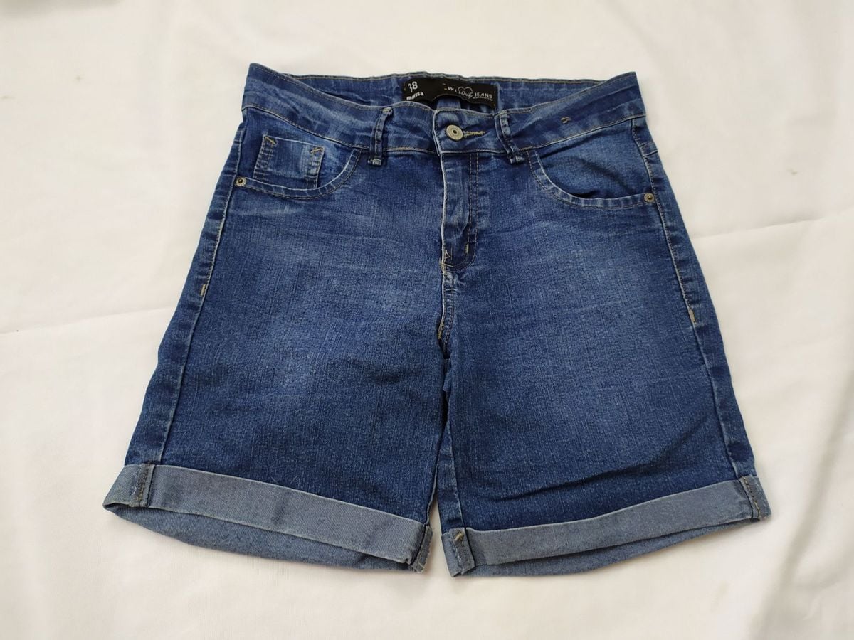 bermudas jeans feminina cintura alta