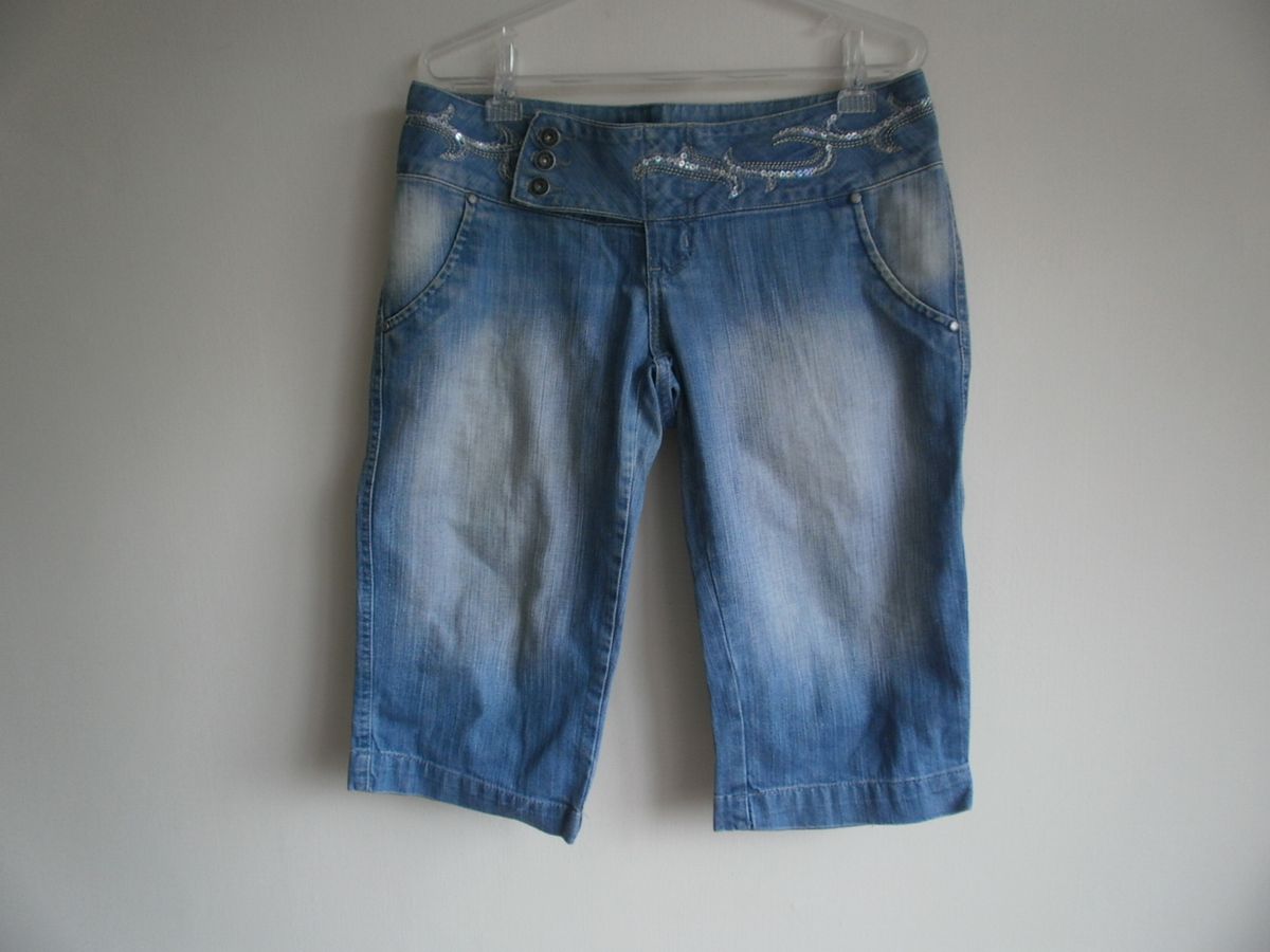 Bermuda Jeans Feminina Opchin - Tam 42 | Shorts Feminino Opchin Usado ...