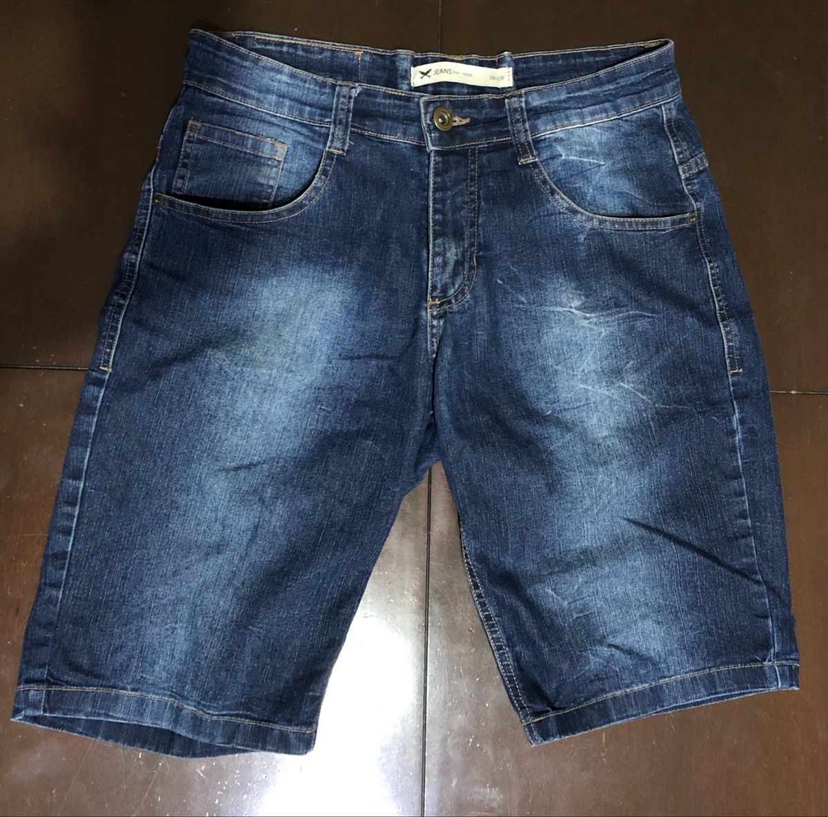 bermuda jeans masculina hering