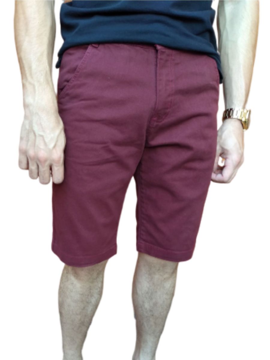 bermudas masculinas sarja coloridas