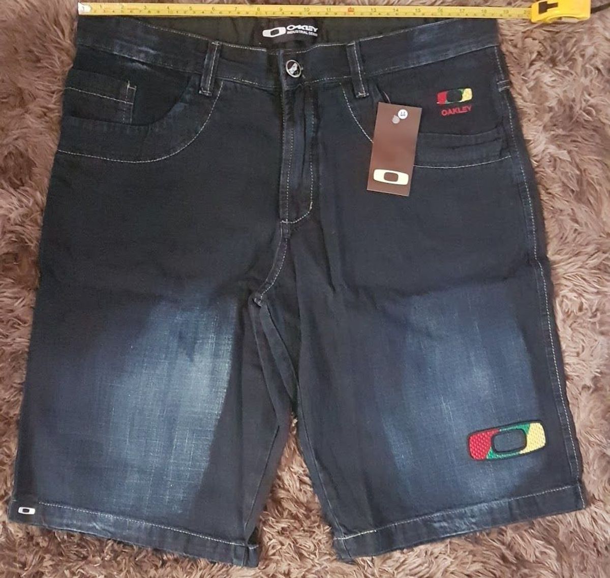 bermuda jeans masculina oakley