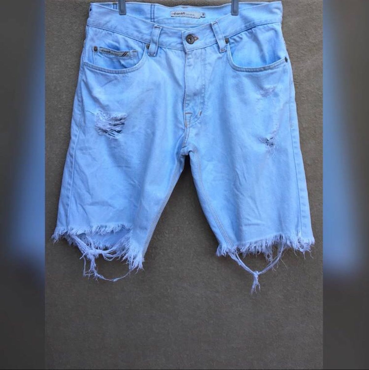 bermuda jeans rasgadinha