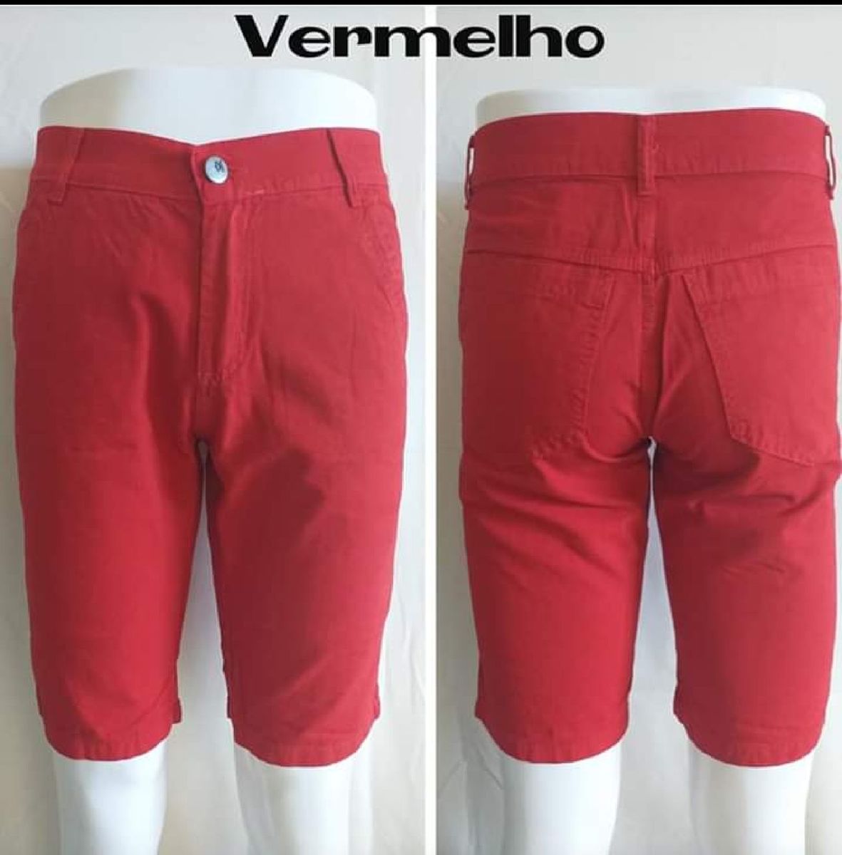 bermuda sarja masculina colorida