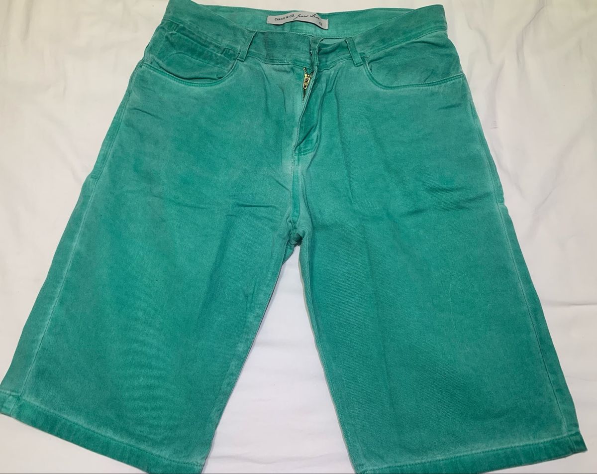bermuda jeans verde