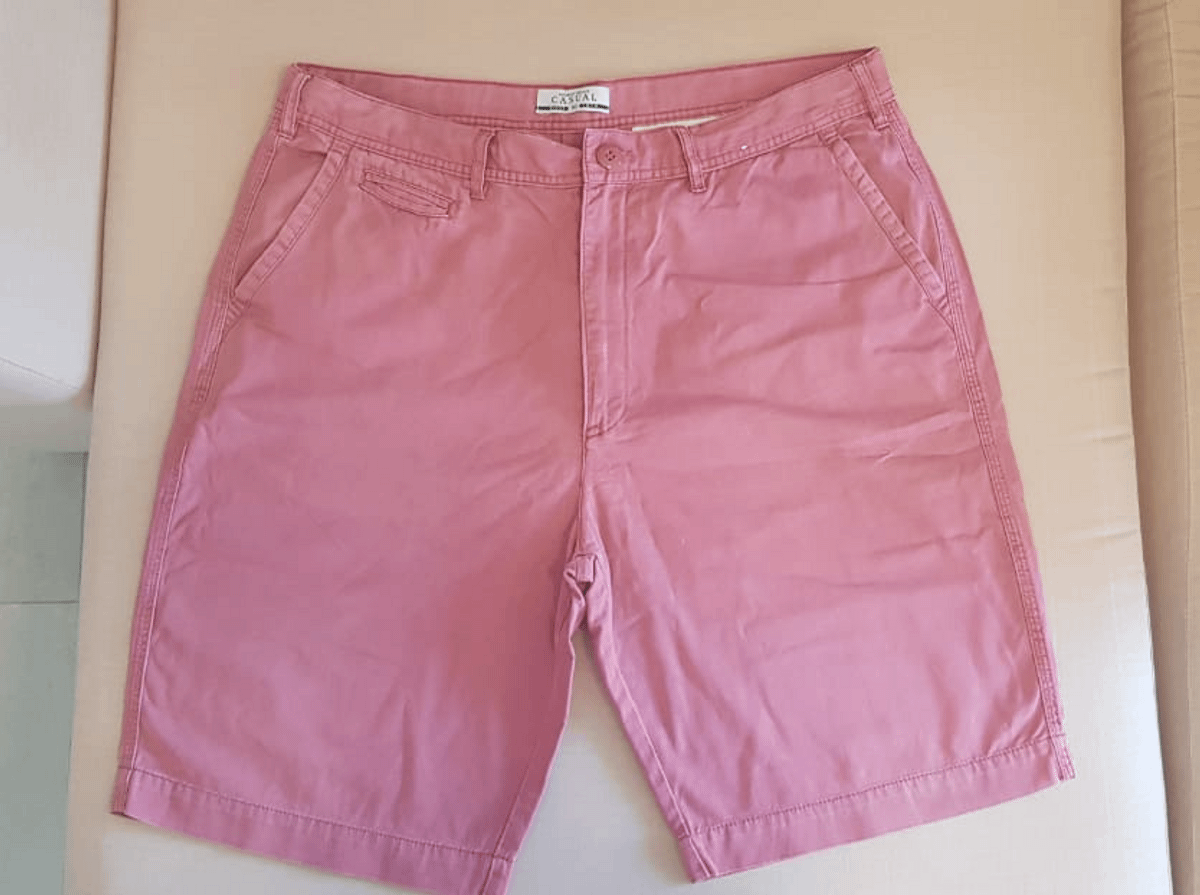 bermuda jeans vermelha masculina