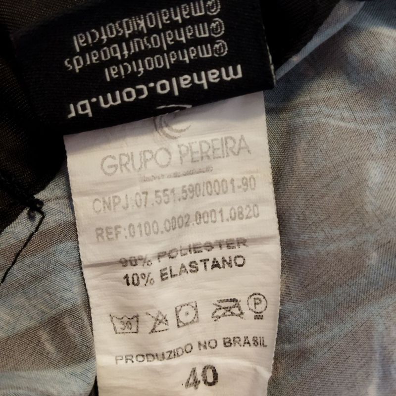 Mahalo◡̈ Bermuda Mahalo Preta Estampada Tam 40 | Mahalo Usado 104330351
