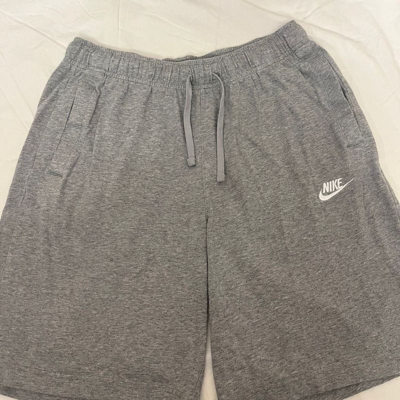 Masculino Nike Cinza Shorts Nike Moletom Bermuda Masculina Moletom