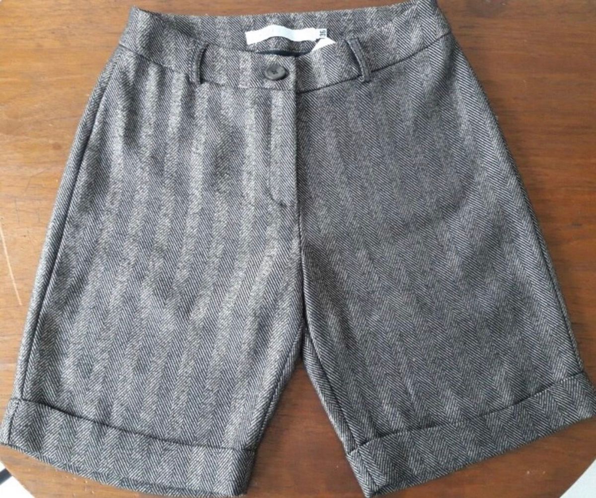 bermuda feminina cintura alta alfaiataria