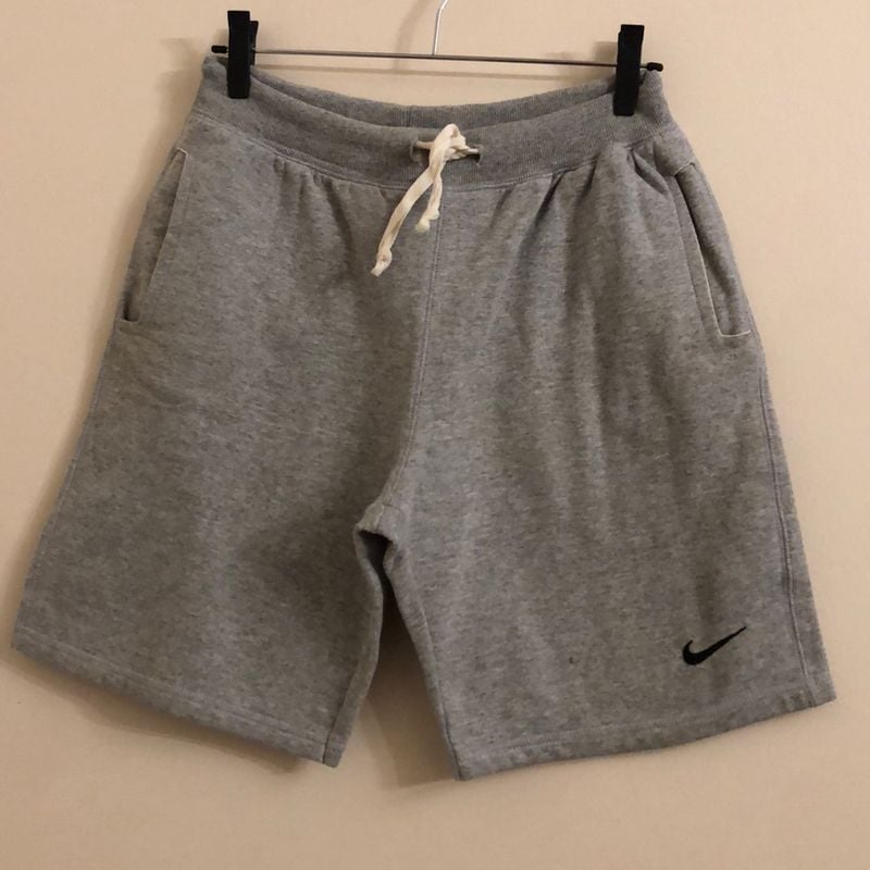 Bermuda Moletom Cinza Mescla Nike Sportswear Usado 102585618