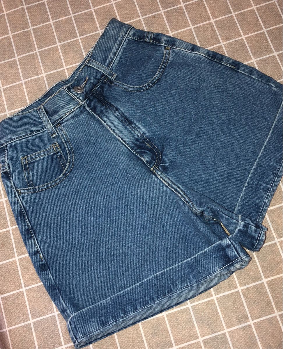 short jeans cintura alta anos 80