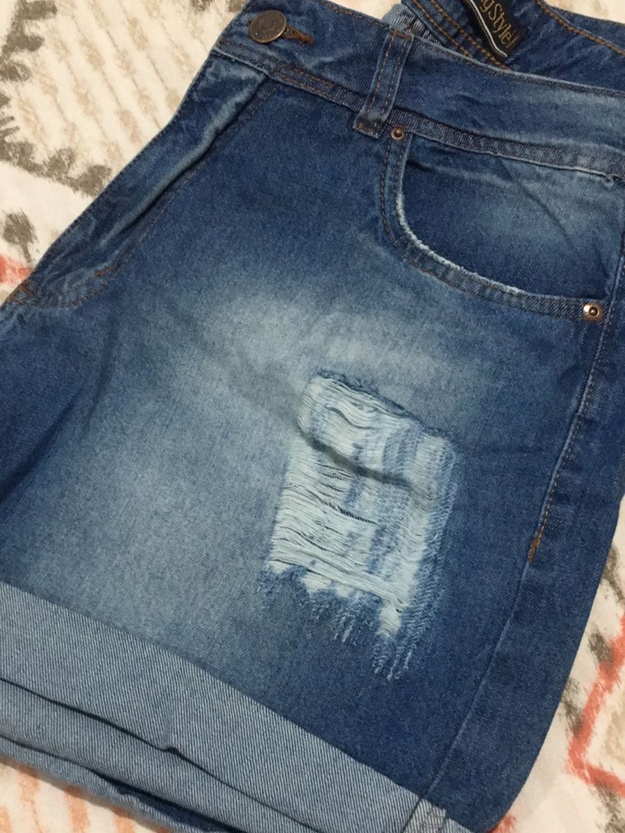 bermudas jeans cintura alta