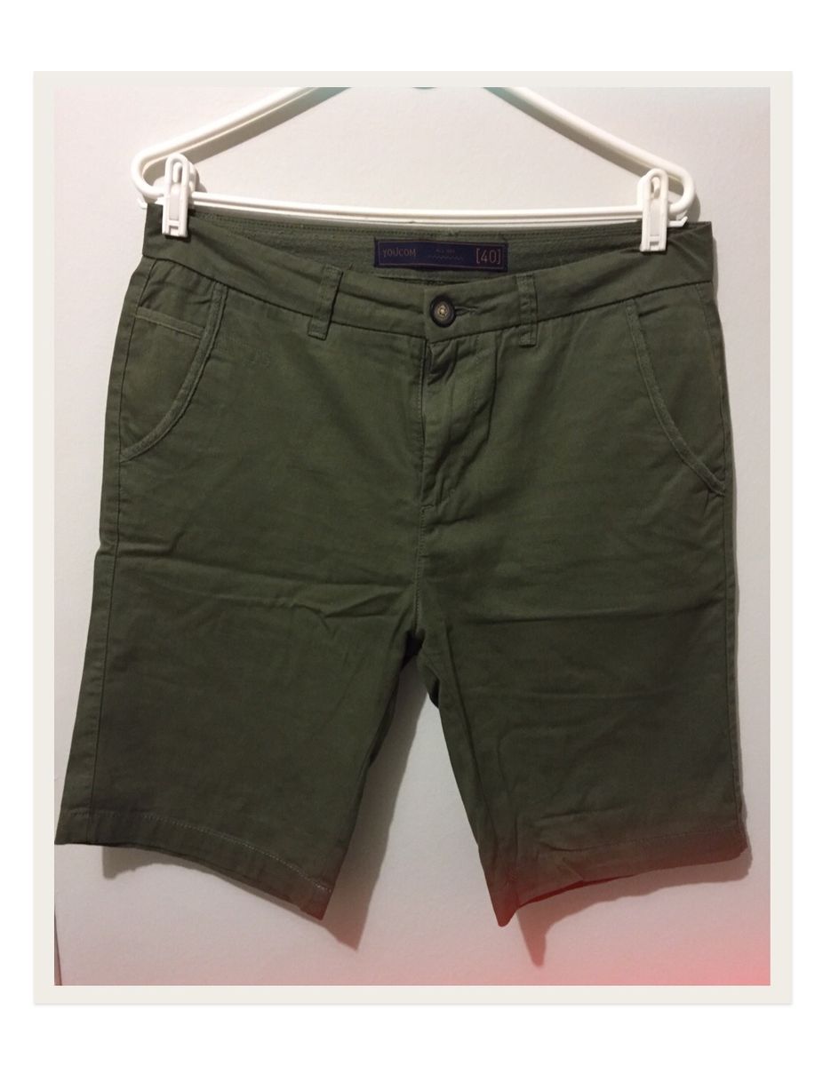 bermuda verde musgo - bermudas youcom