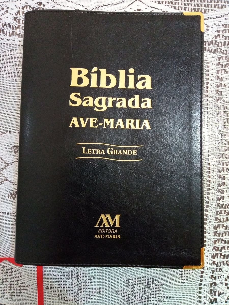 Bíblia Sagrada Ave Maria Letra Grande Capa Couro Nunca Lida Livro Ave Maria Usado 62280947 7265