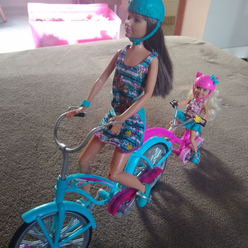 Conjunto Bonecas Bicicleta irmãs Barbie