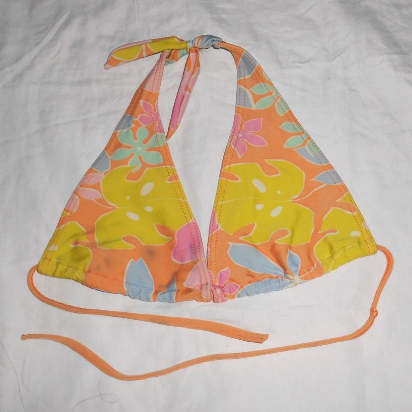 .bikini floral feminino laranja amarelo - tam. g - (promocao moda praia feminina liquidacao - biquinis 