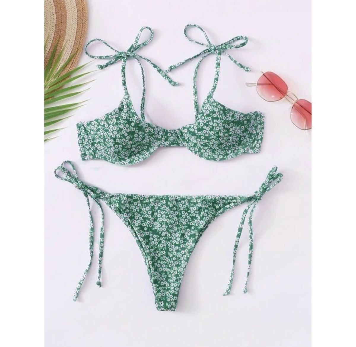Biquíni Aro Verde Shein Moda Praia Feminina Shein Nunca Usado