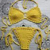 biquíni crochê amarelo - biquinis feito a mao