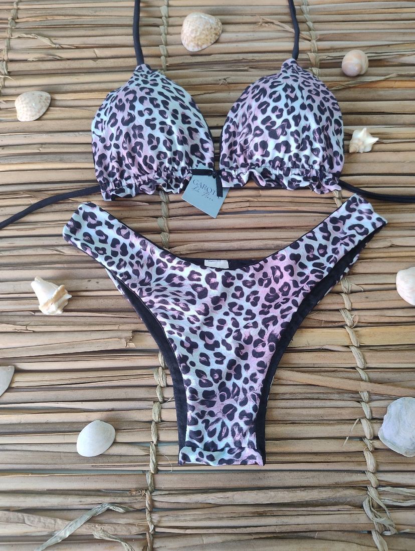 biquíni oncinha - biquinis garota da praia