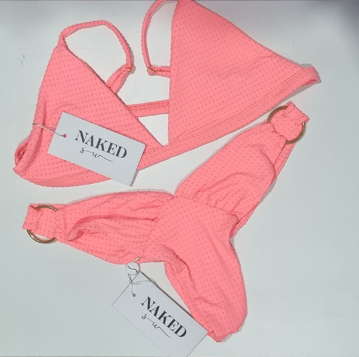 Biquini Rosa Neon Naked Swimwear Nunca Usado Moda Praia Feminina