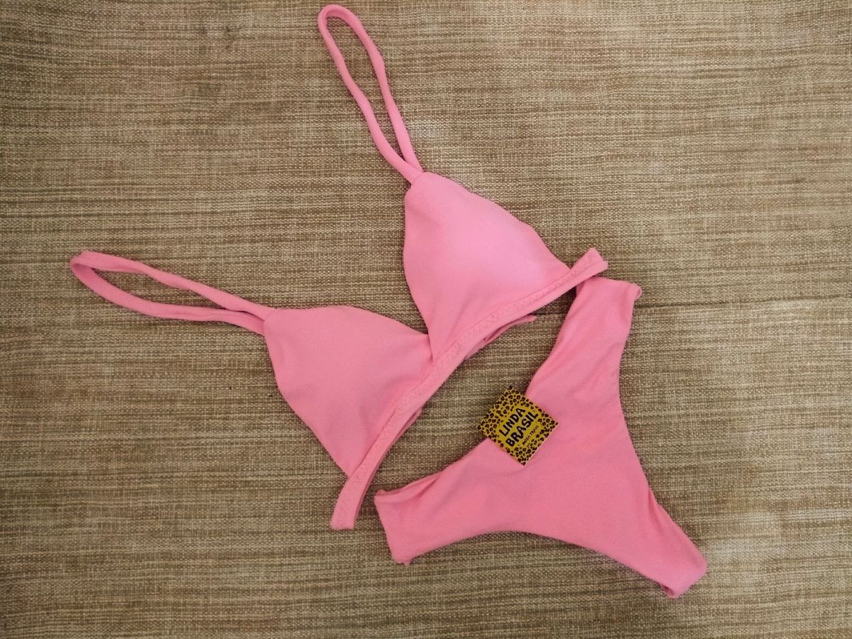 Biquini Rosinha Claro Biquini Rosa Bebe E Calcinha Asa Delta Moda Praia Feminina Linda Brasil Nunca Usado 32298621 Enjoei