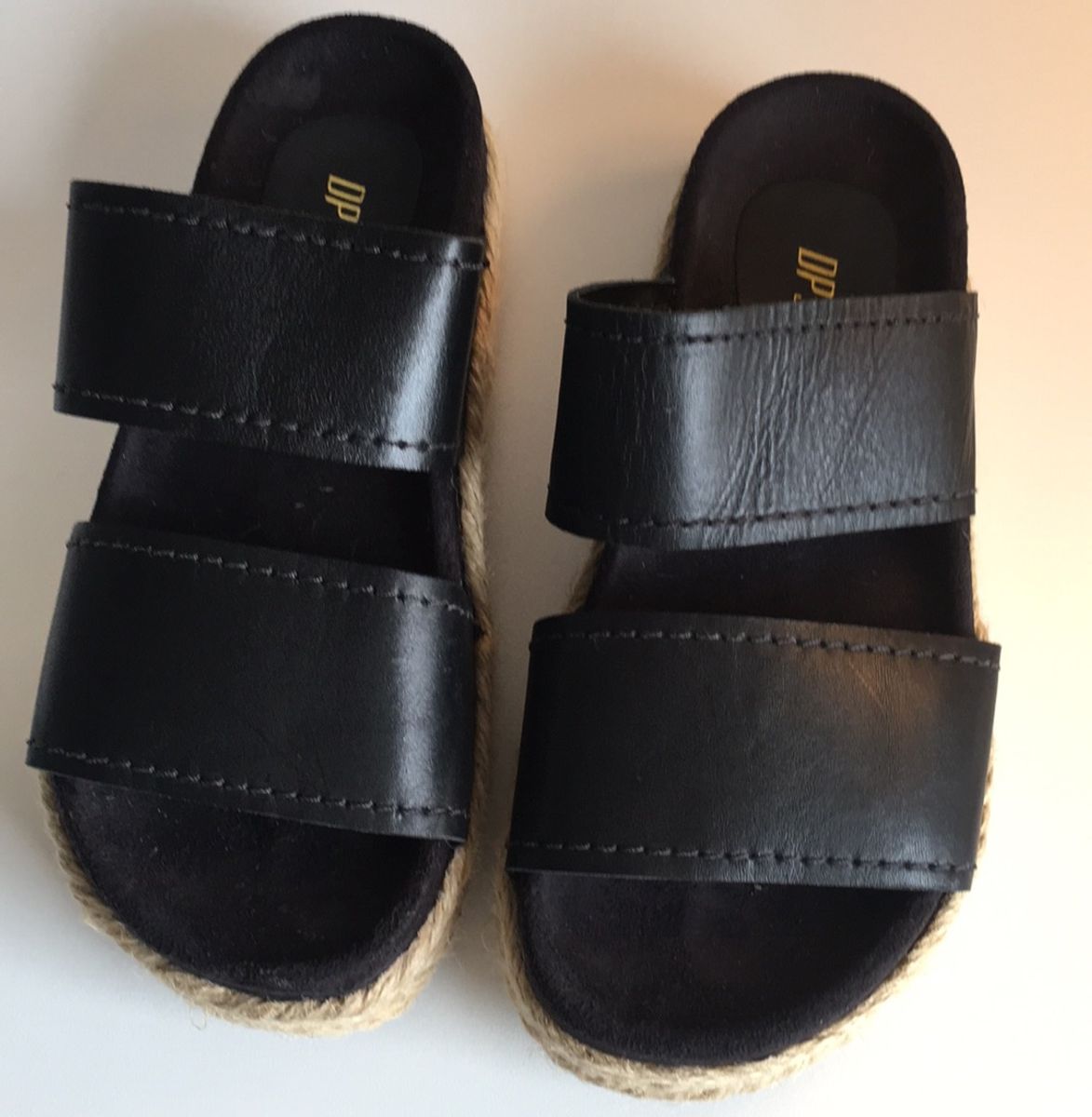 Birken em Couro Legítimo e Corda Sandália Feminina Dp Calçados Usado