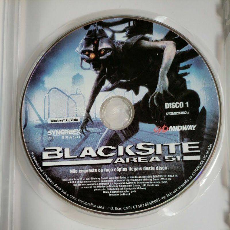Blacksite Area 51 - Pc  Jogo de Computador Dvd-Rom Usado