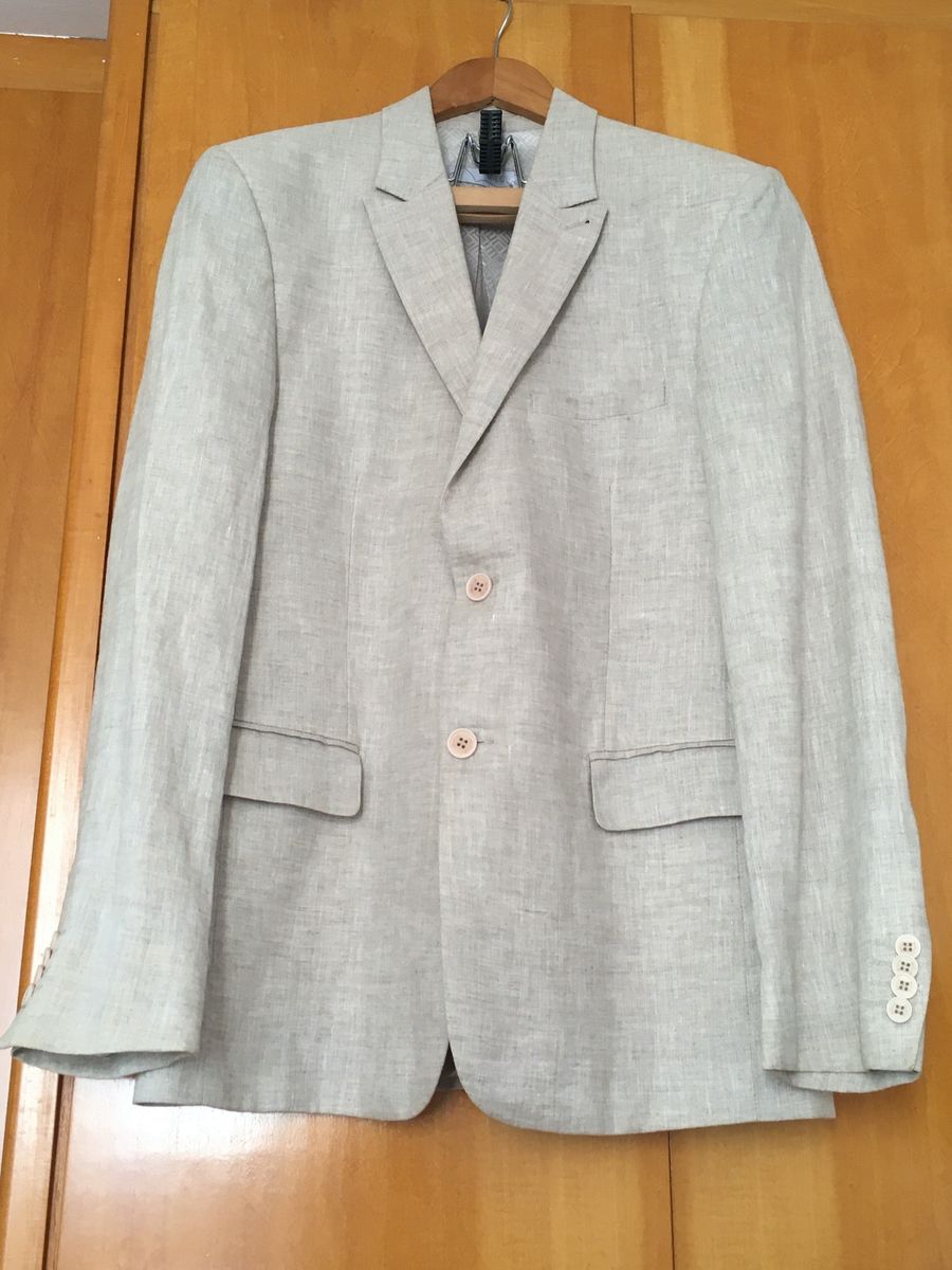 jaqueta de linho masculina