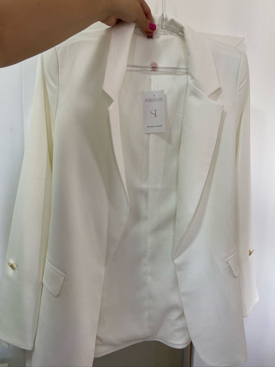 Blazer alfaiataria hot sale branco