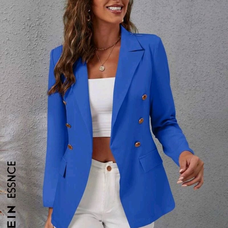 SHEIN Essnce Blazer e saia xadrez Botão Único