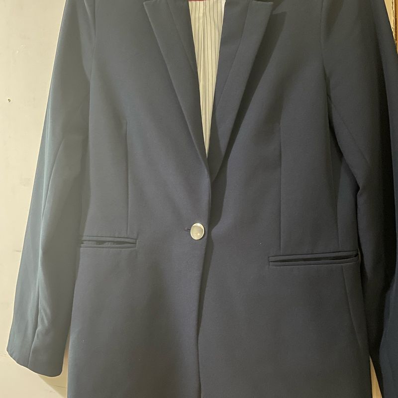 Blazer Feminino Alongado Azul Marinho Renner Blazer Masculino