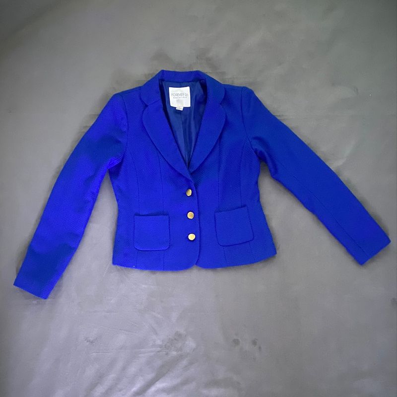 Royal blue blazer forever on sale 21