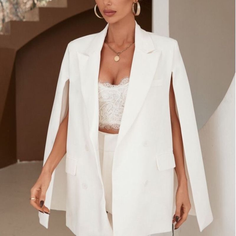 Blazer Capa Zara Branco P Casaco Feminino Zara Nunca Usado 86663217 enjoei