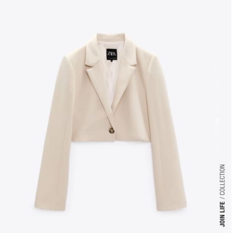 Blazer Cropped Zara | Blazer Masculino Zara Nunca Usado 76408430