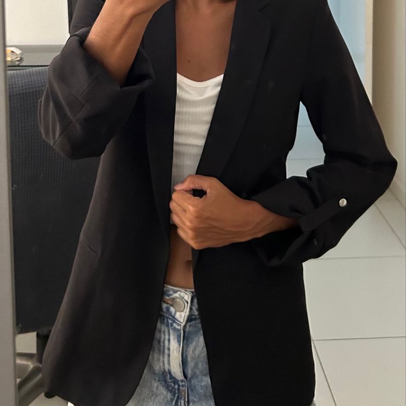 Blazer preto feminino store c&a