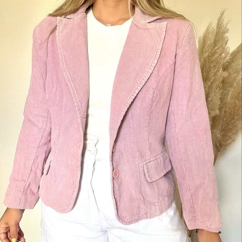 Blazer Veludo Cotelê Vinho, Casaco Feminino Usado 74436423