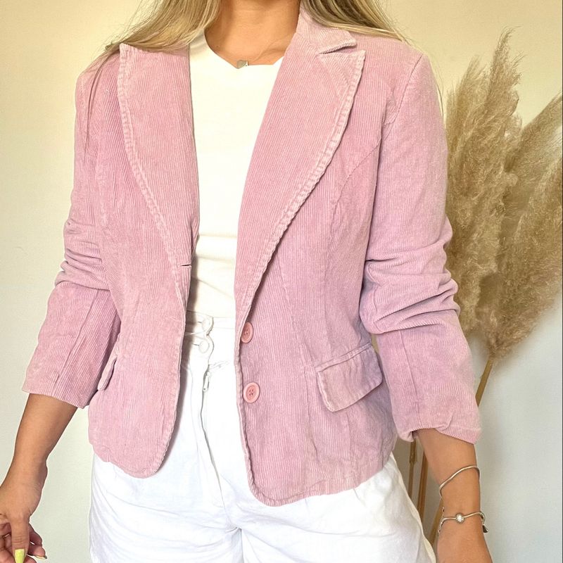 Blazer Veludo Cotelê Vinho, Casaco Feminino Usado 74436423