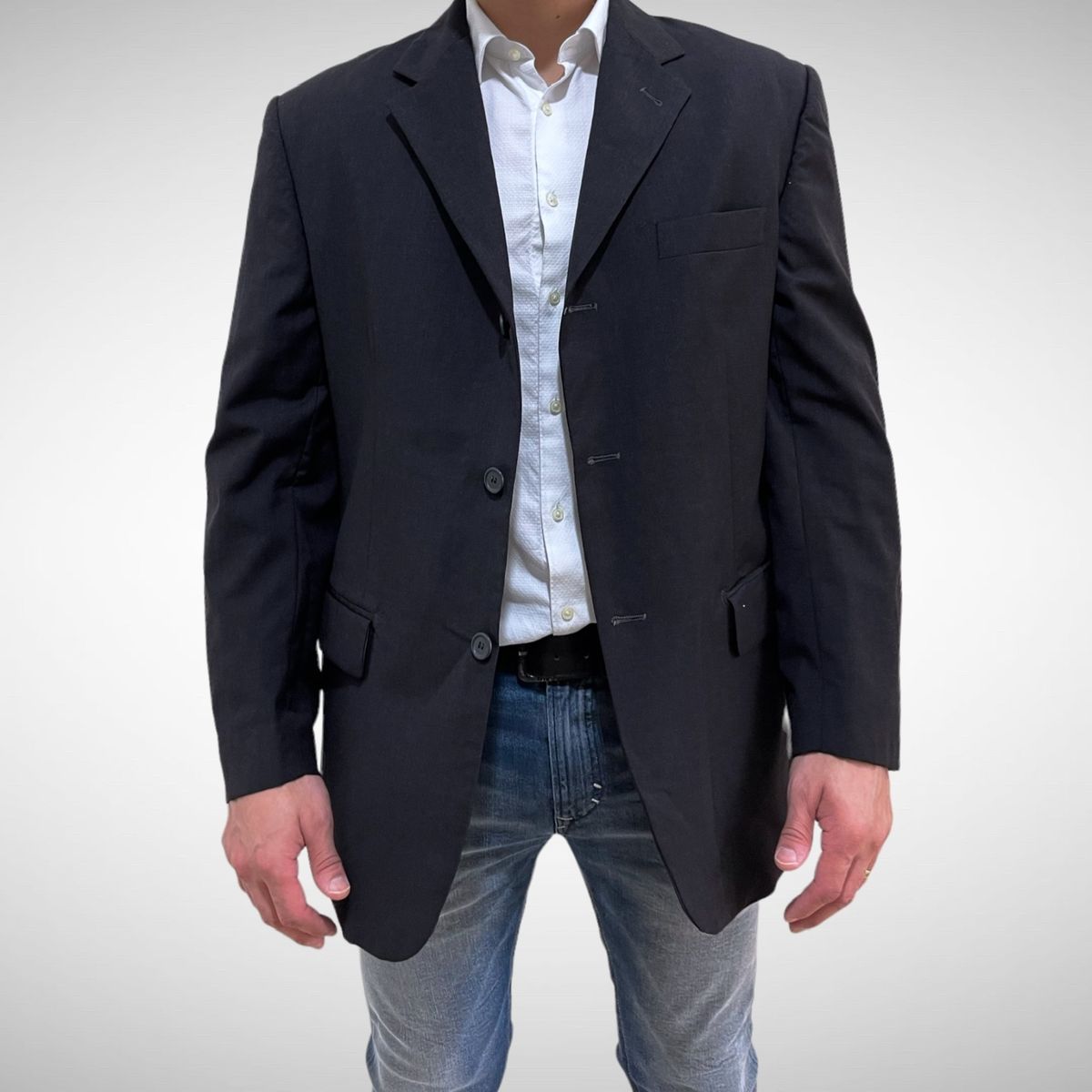 D'Arienzo Lederjacke Herren Echtleder Schwarz Italienisch