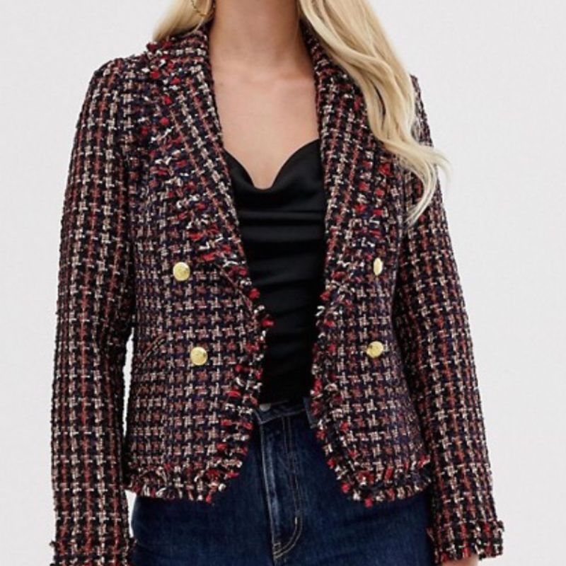 Blazer de 2024 tweed feminino