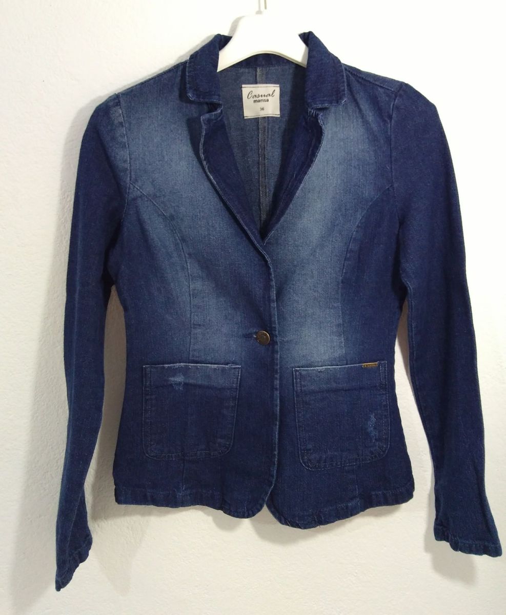 blazer jeans feminino marisa
